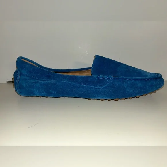 M.Gemi blue soft suede driving moccasins sz9.5 - Picture 4 of 10